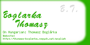 boglarka thomasz business card