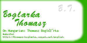 boglarka thomasz business card